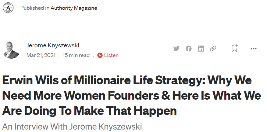 authority magazine why we need more women founders